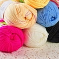 thumbnail image 6 of Farfi 1 Skein 50g Super Milk Silk Fiber Soft Sweater Ball Scarf Knitwear Knitting Yarn (Light Blue), 6 of 13