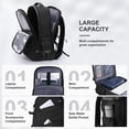 thumbnail image 4 of Mochila portátil de viaje HOMIEE para hombre y mujer, color negro, 4 of 9