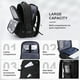 thumbnail image 4 of Mochila portátil de viaje HOMIEE para hombre y mujer, color negro, 4 of 9