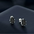 thumbnail image 5 of Gem Stone King 925 Sterling Silver Black Onyx Stud Earrings for Women Men (1.70 Cttw, Gemstone Birthstone, Pear Shape 8X5MM), 5 of 5