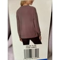 thumbnail image 2 of 32 Degrees Women's Fleece Crewneck Pullover Sweatshirt, Plum Small - NEW, 2 of 2