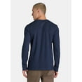 thumbnail image 3 of George Men’s and Big Men’s Thermal Henley T-Shirt with Long Sleeves, Sizes XS-3XLT, 3 of 5