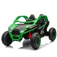 thumbnail image 3 of iRerts 2 Seater Ride on Car for Kids, 24 Volt Ride on Toys for Boys Girls Gifts, Powered Ride on UTV Electric Vehicle with Remote Control, Bluetooth, MP3/USB Ports, 4 Wheel Spring Suspension, Green, 3 of 11