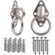 thumbnail image 1 of 2 uds. Gancho de montaje de 80mm x 50mm para pared o techo con anillo redondo de acero inoxidable-soporte/accesorio para entrenador de cabestrillo, hamaca Banban, 1 of 2