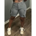 thumbnail image 3 of Women’s Casual Cargo Shorts – Solid Color Multi-Pocket High Waisted Summer Shorts for Daily Wear Travel  Outdoor Activities, 3 of 6