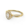 thumbnail image 3 of AFFY Twisted Halo Solitaire Engagement Rings for Women, 0.70 Cttw Oval And Round Cut Lab Grown Diamond Ring In 14K Yellow Gold Over 925 Sterling Silver F-G-H, SI Quality Ring Size-9.5, 3 of 6