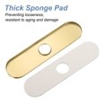 thumbnail image 4 of Cubiertas de agujero de escutcheon de 10 pulgadas, placa de cubierta de acero inoxidable en forma de pista, oro cepillado, 4 of 5