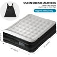 thumbnail image 2 of DreamyHM Queen Air Mattress with Built in Electric Pump, Height 18.5" Comfort Blow up Inflatable Guest Air Bed Airbed with Flocked Top, Storage Bag for Family, Home, Camping, 2 of 8