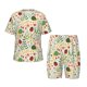 thumbnail image 1 of Fotbe Ladybug And Wild Flowers Pijama Estampada de 2 Piezas para Niños – Ropa de Dormir de Manga Corta Cómoda para Niños y Niñas, Camiseta y Shorts de Algodón-Medium, 1 of 6