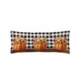 thumbnail image 2 of Fall Pumpkins Throw Pillow Covers, Thanksgiving Sunflowers Leaves Retro Palid Soft Breathable Pillow Cases with Zipper for Sleeping, Long Body Pillowcases for Couch Bed Sofa Chair 20x60 Inches, 2 of 6