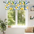 thumbnail image 6 of Vintage Lemon Valances for Windows, 60 x 18in, Watercolor Blue Flowers Rod Pocket Kitchen Valance Curtain Light Filtering Window Treatments for Living Room Bedroom, 1 Panel, 6 of 7