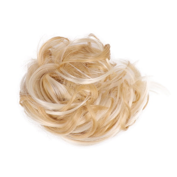 Anillo de pelo realista Peluca rizada esponjosa Lazos para el cabello Peluca de cola de caballo para mujer Lazo para el cabello para mujeres y niñas