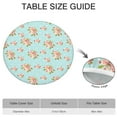 thumbnail image 6 of Round Fitted Tablecloth with Elastic Edges Fits 36"-44" Round Tables Pioneer Colorful Floral Waterproof Table Cover Washable Indoor and Outdoor for Party Kitchen Dinner Banquet Patio Picnic, 6 of 7