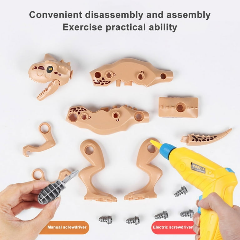 LNKOO Dinosaur Toys for 3 4 5 6 7 Year Old Boys Take Apart Dinosaur Toys  for Kids 3-5 5-7 STEM Construction Building Kids Toys with Drill Dinosaur  Toys Christmas Birthday Gifts Boys Girls 