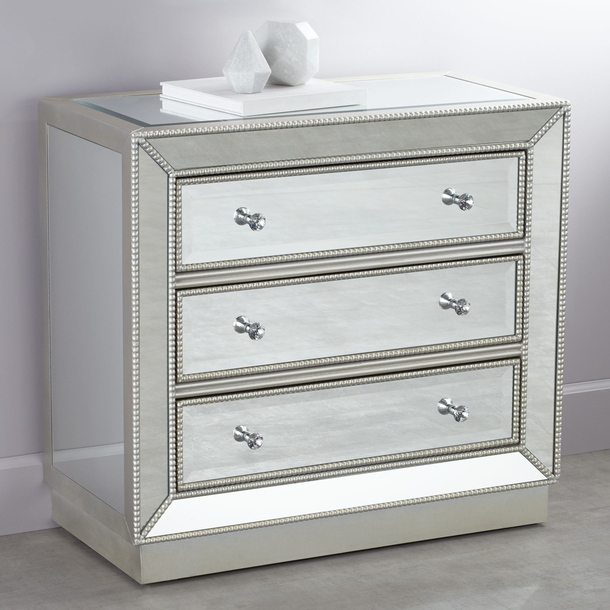 Coast To Trevi 32 Wide 3 Drawer, Mirrored Cabinet Knobs