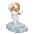 thumbnail image 2 of Soporte para teléfono móvil, creatividad, astronauta de dibujos animados, Material de resina Simple, soporte para teléfono para el hogar, cocina, oficina, dorado, 2 of 5