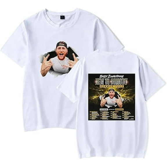 Bailey Zimmerman New To Country Tour 2025 T-shirt Unisex Cool Popular Hip-hop Short Sleeve
