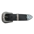 thumbnail image 3 of Classic Western 1 1/2" Black Leather Belt with 3-piece Buckle Set Sizes 30-72, 3 of 3