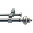 thumbnail image 5 of Urbanest Adjustable Double Curtain Rod Set Metal with Decorative Round Urn Finials, Heavy-Duty, 28"-48", Pewter, 5 of 7