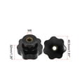thumbnail image 2 of Uxcell 2 Pcs Star Knob Grip Handles Brass Insert Female Thread Black M8 x 48.5mm, 2 of 4