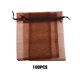 thumbnail image 5 of Jumpingount Bolsa con cordón portátil de 100 piezas, bolsa para regalos y bodas, bolsas de fiesta, cuerdas, ocupación pequeña Ropa, zapatos y accesorios Miscelánea Café 7*9cm, 5 of 6