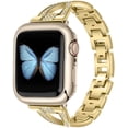 thumbnail image 2 of Correa compatible con Apple Watch 38 mm 40 mm 41 mm 42 mm 44 mm 45 mm SE Series 7 6 5 4 3 2 1 Joyería para mujer Correa de metal Correa Bling Diamond Pulsera de repuesto Vhermosa CZDZ-HY153-5, 2 of 5