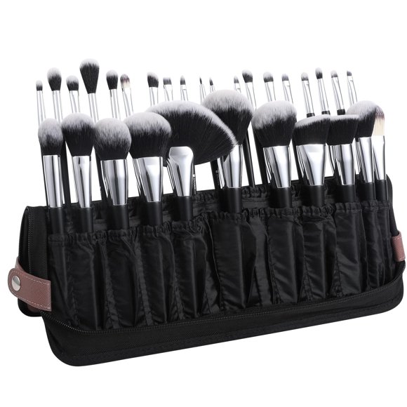 Organizador de brochas de maquillaje DuCare, 30 unidades, funda de viaje plegable