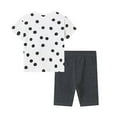 thumbnail image 3 of SONGGE Toddler Outfit Sets Summer Children Girls Patchwork Embroidered Panda Short Sleeved Tight Elastic Shorts Set Cartoon Trendy Clothing Sets, 3 of 8