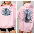 thumbnail image 5 of Virgen de Guadalupe Hoodie – Double-Sided Unisex Cotton Pullover, Religious Faith Gift for Men and Women, 5 of 7