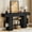 Black, variant on 63" Farmhouse Console Table with Storage,3-Tier Wooden Sofa Table Behind Couch,Circular Frame Entryway Table for Entrances,Living Rooms, Hallways,Foyers,Natural