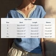 thumbnail image 3 of Babysbule Women's Lace Trim V Neck Short Sleeve Top, Casual Washed Cotton Loose Blouse for Summer, 3 of 7