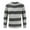 Gray, variant on ZKCCNUK Autumn And Winter New Round Neck Color Matching Personality Trend Men's Striped Sweater
