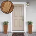 thumbnail image 2 of Casafield (Set of 2) All-Weather Outdoor Planters w/ Liners - Natural Brown, Tall Tapered Plant Boxes with Flower Pots for Front Porch, Patio, Garden, 2 of 7