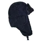 Best Winter Hats Big Kids Nylon Russian/Aviator Winter Hat (One Size) - Black