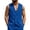 Blue #034, variant on Men Vest Slim Fit Formal Business Wedding Prom Party Button Down Dress Waistcoat Summer Casual Sleeveless Suit Vests, XL