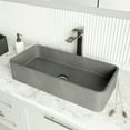thumbnail image 3 of VIGO Palazzo Gothic Gray Concreto Stone 24 in. L x 11 in. W x 5 in. H Rectangular Vessel Bathroom Sink, 3 of 8