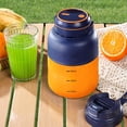 thumbnail image 3 of Wireless Juicer Cup,28/45oz Portable Wireless Fresh Juicer Cup with 38-Blades,Dual Lid Compact Travel Drinking Cup with Leakproof Handle for Fruits & Vegetables,Rechargeable USB Personal Blender, 3 of 12