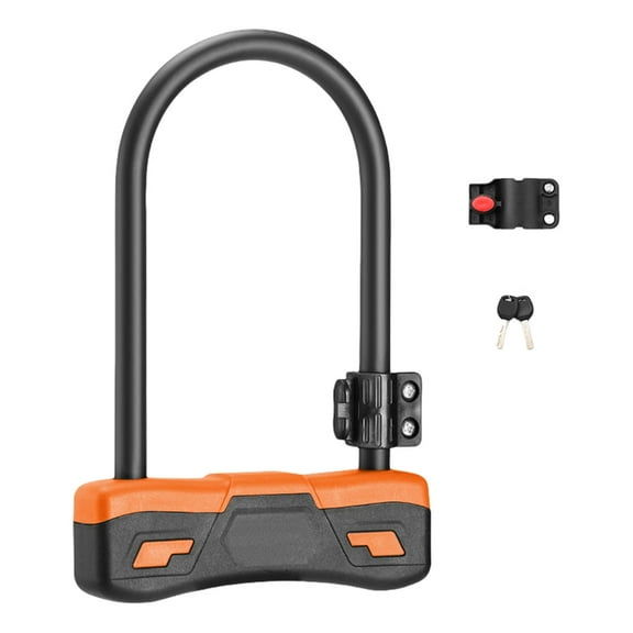 YongCo Anti Theft Bike U Lock with Key Heavy Duty Bike Lock Portable Universal Bike Accessories Rustproof Secure Lock