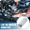 thumbnail image 2 of Adaptador de coche Unique Bargains, tubo de unión universal de 35 mm, 1.38" de diámetro exterior, 76 mm, longitud de 2.99", adaptador de tubería tono plateado, 2 of 7