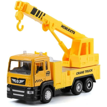 Toy Crane Metal Cars Construction Truck Wiht Light And Sound Pull