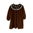thumbnail image 3 of Esaierr Toddler Newborn Girls fall Winter Dress Baby Velvet Princess Dress,Toddler Puff Sleeve Leisure Dress, 3 of 6