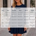thumbnail image 3 of ZHYou Women Long Sleeves A-Line Mini Dresses Crew Neck Flowy High Waist Flare Swing Dresses for Big Women,Navy,Size M, 3 of 8