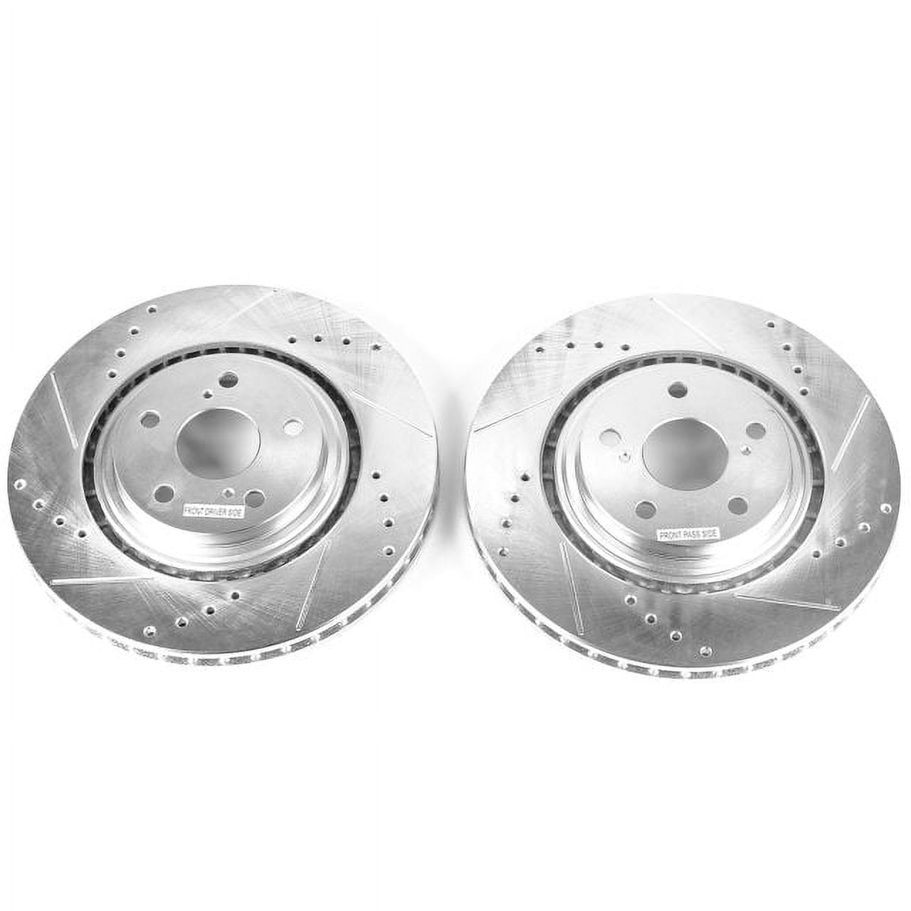 Power Stop Front Pair of Drilled and Slotted Brake Rotors JBR1310XPR