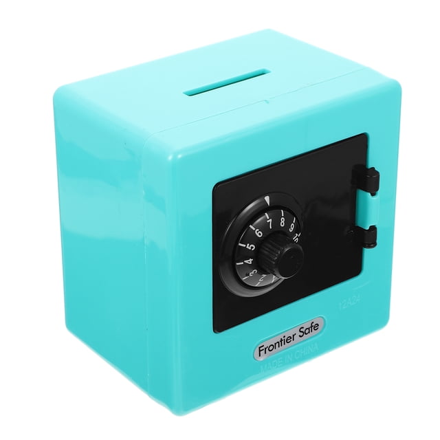 Miangastore Mini Safe with Password Lock for Kids Storage Green Plastic Creative Desktop Ornament 3.94 x 2.95 x 2.76 inches
