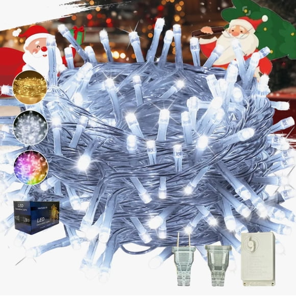 Decoracion Navidad Luces Exterior Series Navidena,55m 530led Modelo Blanco