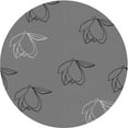 thumbnail image 1 of Ahgly Company Indoor Round Patterned Carbon Gray Area Rugs, 4' Round, 1 of 6