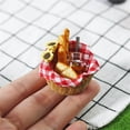 thumbnail image 4 of 1/12 Comida en miniatura para casa de muñecas: comida en miniatura, pan y juego de mantel de picnic para decoración de casas de muñecas, accesorios de exposición de juguetes, maquetas, 4 of 7