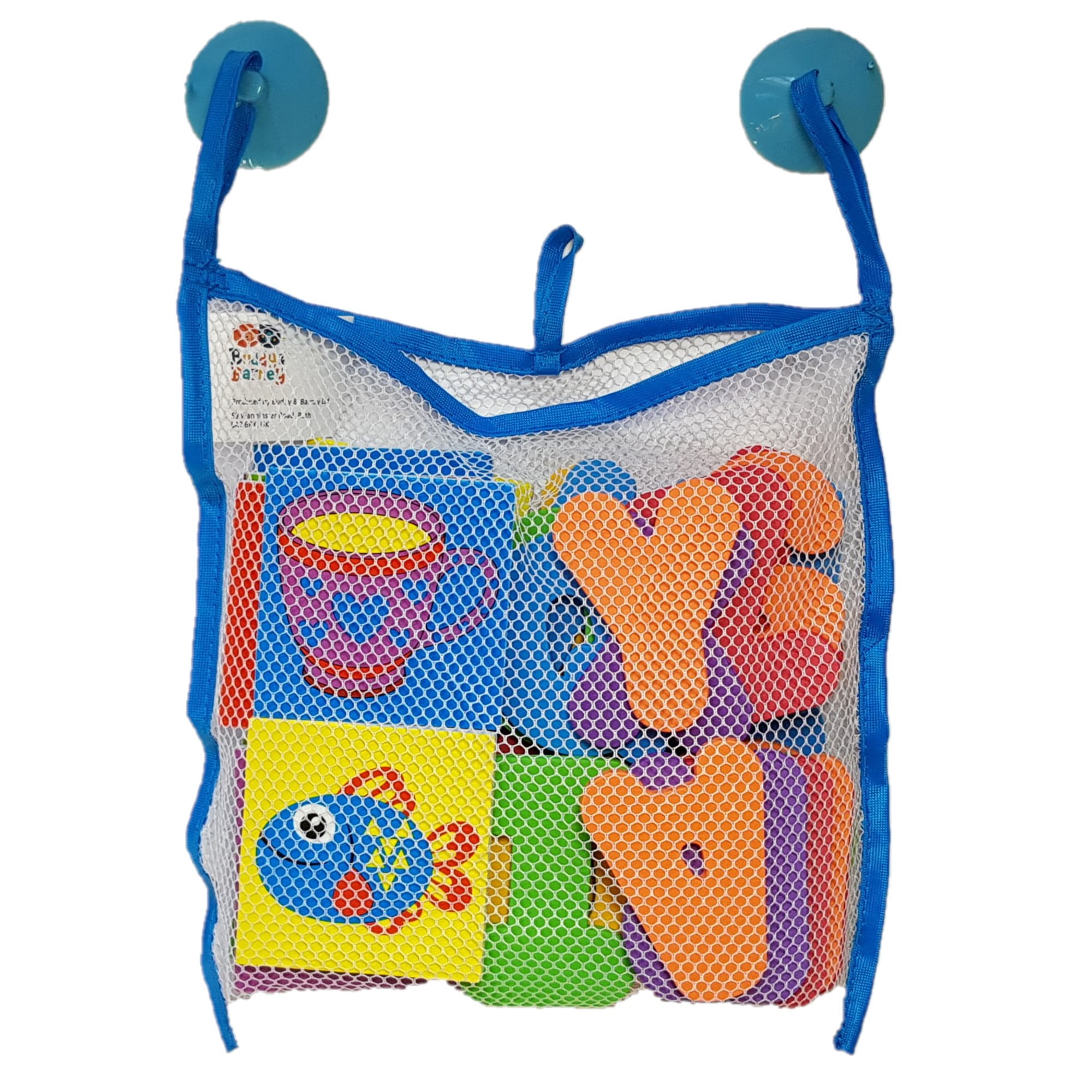 Buddy & Barney: Alphabet Bath Time Stickers - 38 Reusable Foam Stickers, Mesh Storage Bag, ABC & Animal, Fun Tub & Water Toy, Toddlers & Kids Age 3+