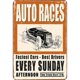 thumbnail image 1 of Auto Races-Letrero hojalata Metal pintura hierro Rectangular del para garaje 30x40cm, 1 of 9