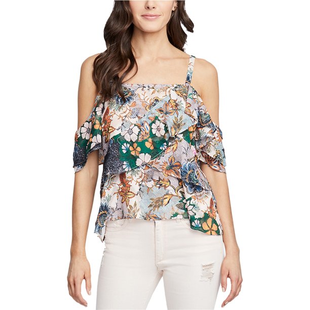 Blusa con hombros descubiertos escalonados Rachel Roy Multicolor Grande